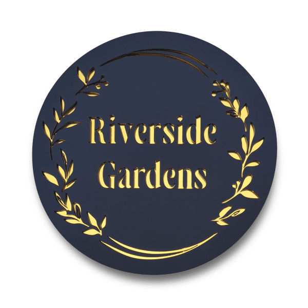 round acrylic sign