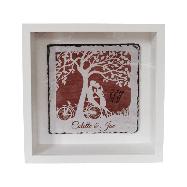 framed wedding invitation