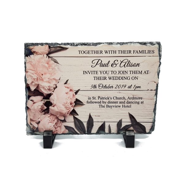 Wedding Invitation Photo Slate